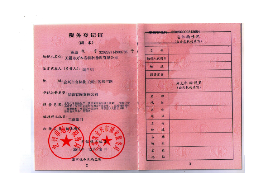 稅務(wù)登記證